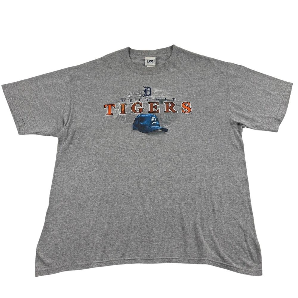 Detroit Tigers Y2K MLB Baseball Michigan Sports Vintage Gray Shirt Size XL